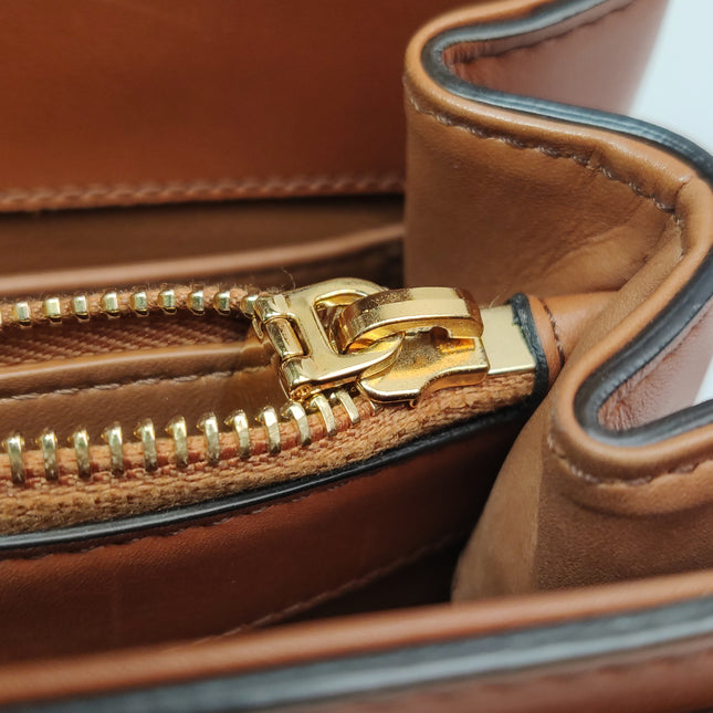 Celine 16 Bag Small Caramel Natural Tan Smooth Calfskin Leather