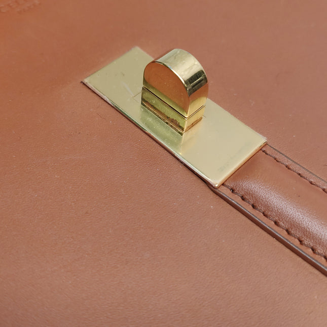 Celine 16 Bag Small Caramel Natural Tan Smooth Calfskin Leather