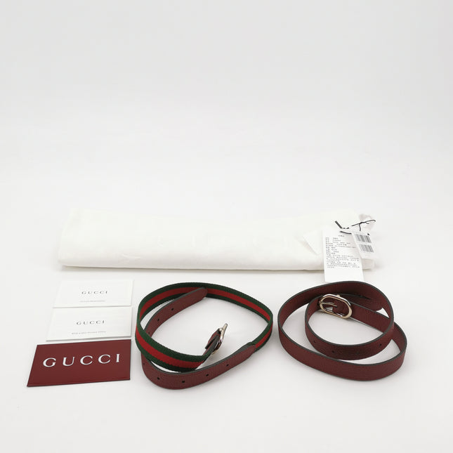 Gucci Jackie 1961 Small Burgundy Grained Leather Shoulder Bag