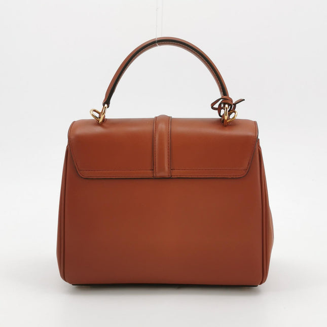 Celine 16 Bag Small Caramel Natural Tan Smooth Calfskin Leather