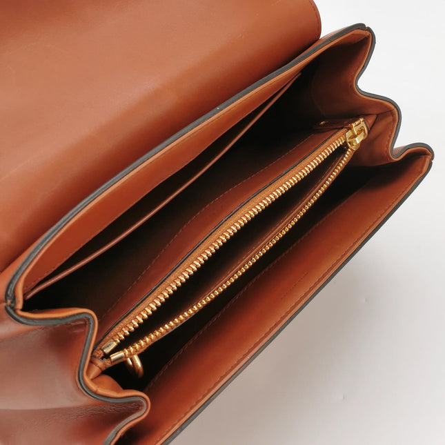 Celine 16 Bag Small Caramel Natural Tan Smooth Calfskin Leather