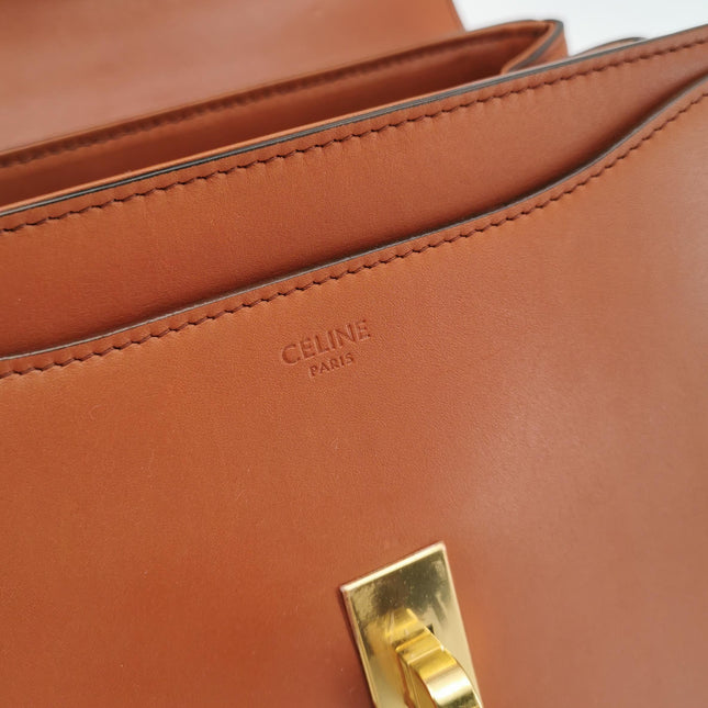 Celine 16 Bag Small Caramel Natural Tan Smooth Calfskin Leather