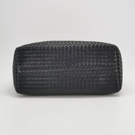 Bottega Veneta Cabat Large Intreccio Leather Tote Bag Black 40cm