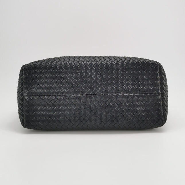 Bottega Veneta Cabat Large Intreccio Leather Tote Bag Black 40cm