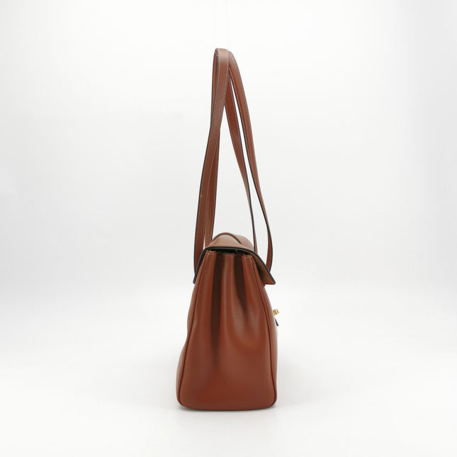 Celine Soft 16 Bag Medium Caramel Natural Tan Smooth Satin Calfskin Leather