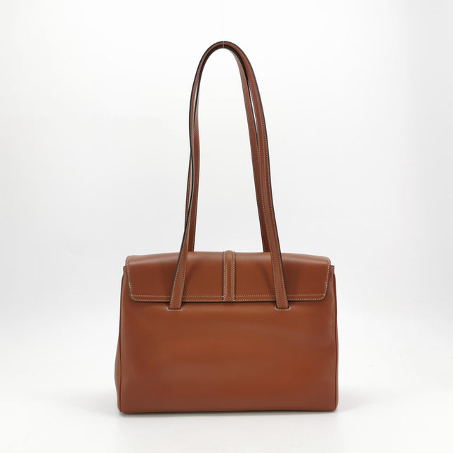 Celine Soft 16 Bag Medium Caramel Natural Tan Smooth Satin Calfskin Leather