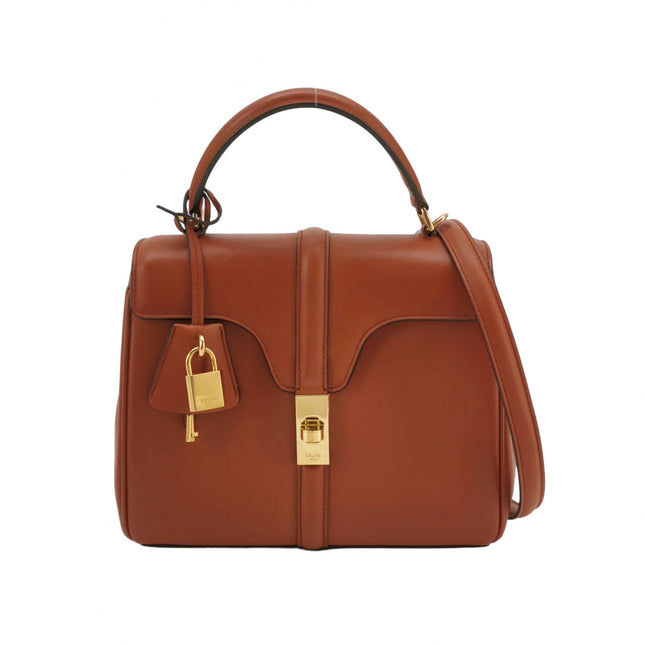 Celine 16 Bag Small Caramel Natural Tan Smooth Calfskin Leather
