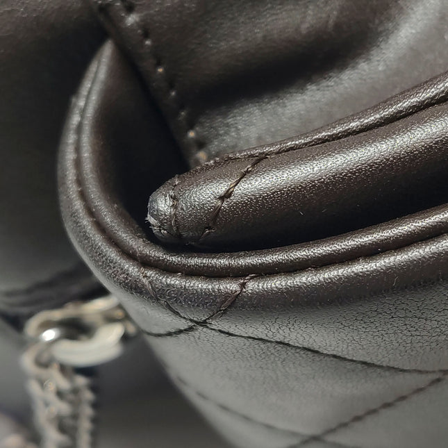 Chanel Cambon Multi-pocket Ligne Reporter Bag Medium Dark Brown Calfskin Leather