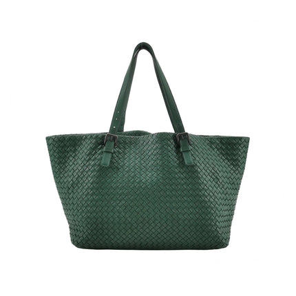 Bottega Veneta Cesta Shopper Tote Nappa Intrecciato Leather Dark Green Medium 40cm