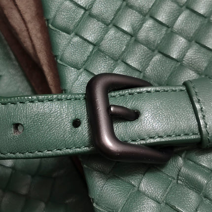 Bottega Veneta Cesta Shopper Tote Nappa Intrecciato Leather Dark Green Medium 40cm