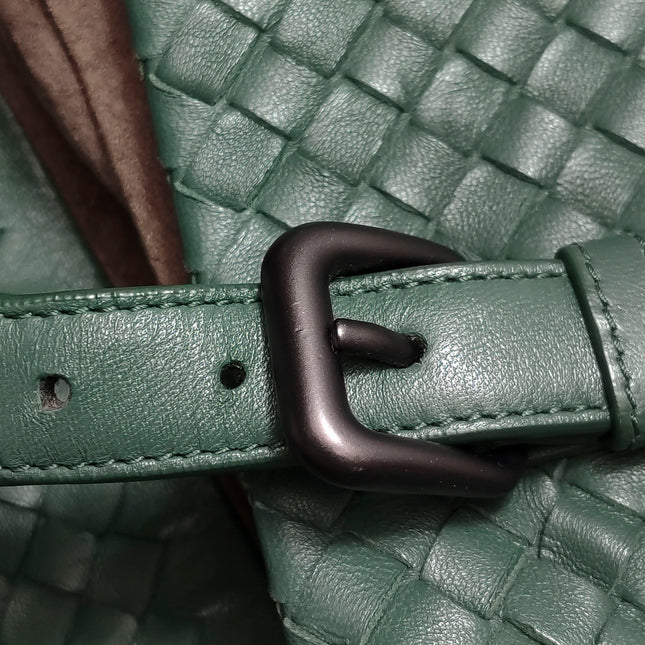 Bottega Veneta Cesta Shopper Tote Nappa Intrecciato Leather Dark Green Medium 40cm