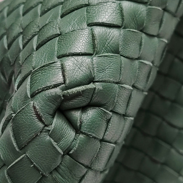 Bottega Veneta Cesta Shopper Tote Nappa Intrecciato Leather Dark Green Medium 40cm