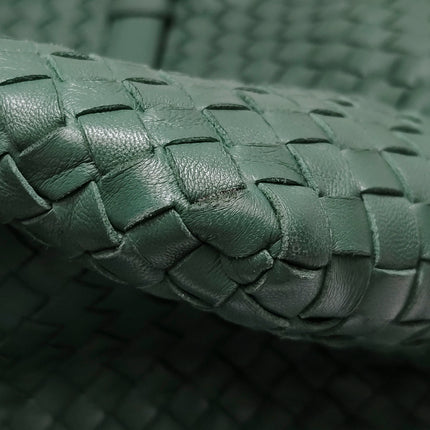 Bottega Veneta Cesta Shopper Tote Nappa Intrecciato Leather Dark Green Medium 40cm