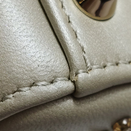 Lady Dior Mini Gold Calfskin Leather with Crystals Gold Hardware 2020
