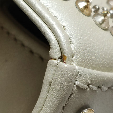 Lady Dior Mini Gold Calfskin Leather with Crystals Gold Hardware 2020