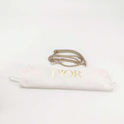 Lady Dior Mini Gold Calfskin Leather with Crystals Gold Hardware 2020