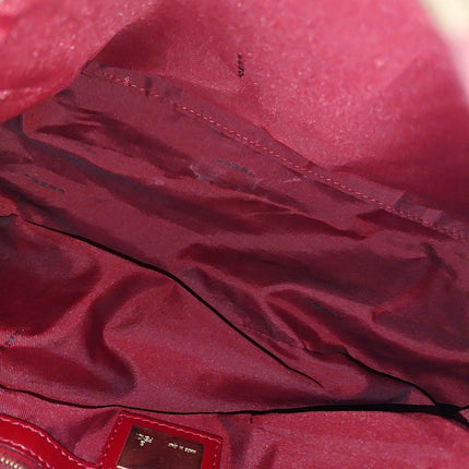 Fendi Mamma Baguette Red Classic Zucchino Monogram Shoulder Bag