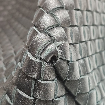 Bottega Veneta Reissued Cabat Intreccio Leather Tote Bag Black 40cm