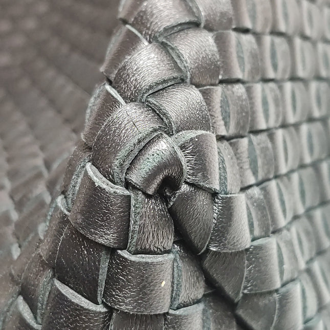 Bottega Veneta Reissued Cabat Intreccio Leather Tote Bag Black 40cm