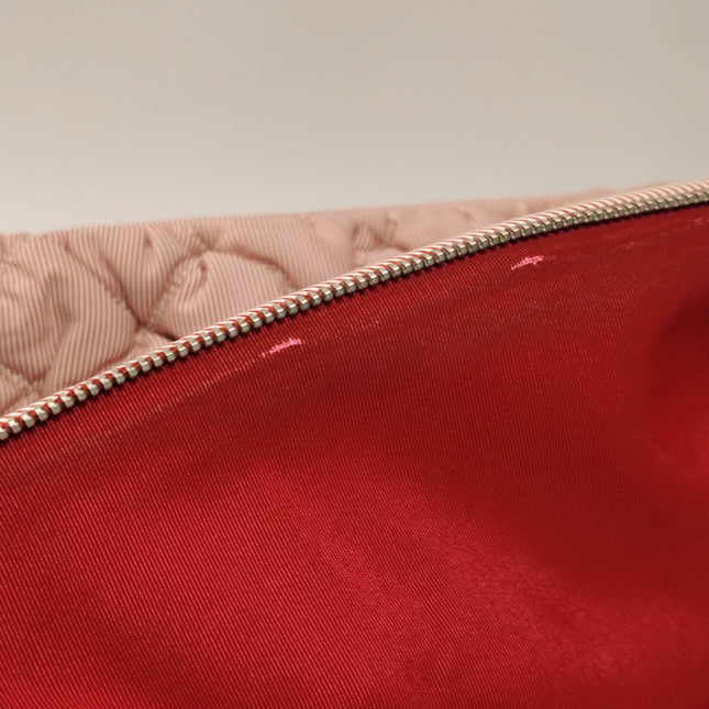 Chanel Bubble Chain Striped Quilted Flap Bag Red/White Tote