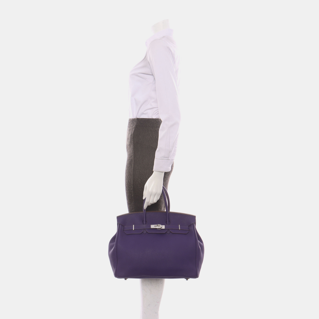 Hermès Birkin 35 Togo Iris Violet Purple Palladium Hardware
