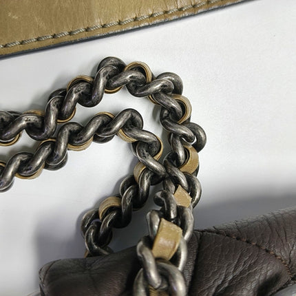 Chanel Coco Casual Flap Bag Quilted Caviar Large Brown Leather