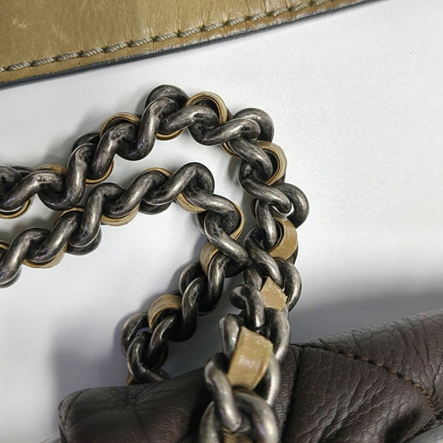 Chanel Coco Casual Flap Bag Quilted Caviar Large Brown Leather
