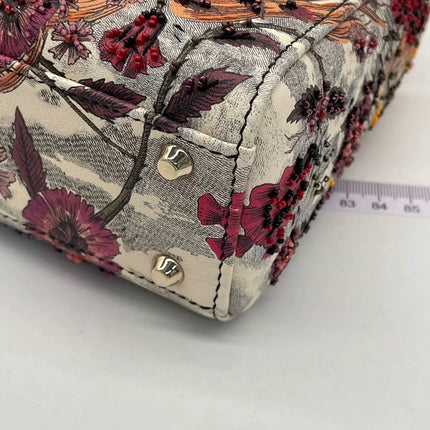 Lady Dior Mini Embroidered Phoenix Cloth Multicolor Handbag