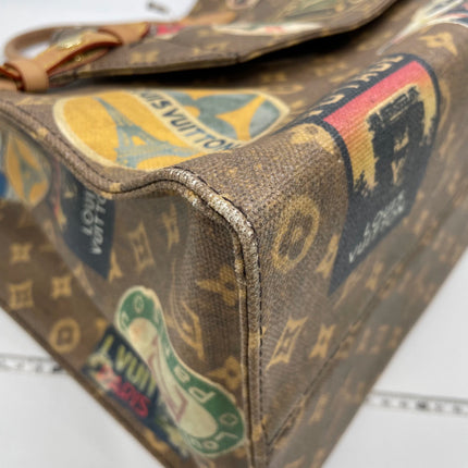 Louis Vuitton Voyage OnTheGo Large Brown Monogram Crossbody Tote Flight Mode