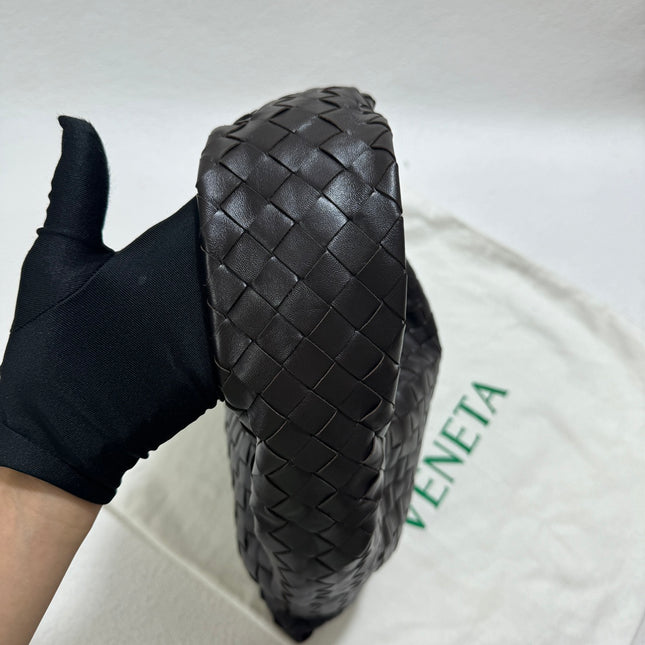 Bottega Veneta Hop Hobo Small Leather Chocolate Brown