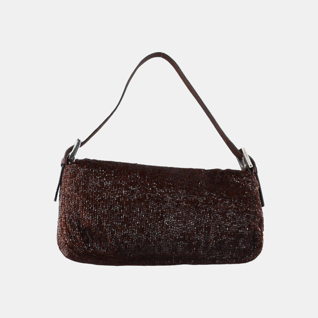Sold FENDI Baguette chocolate brown beads excellent condition