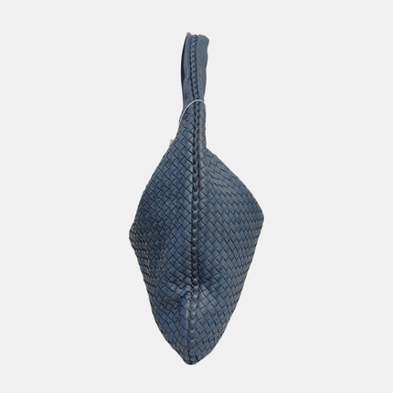 Bottega Veneta Veneta Hobo Maxi Misty Blue Intrecciato Leather Bag 51cm