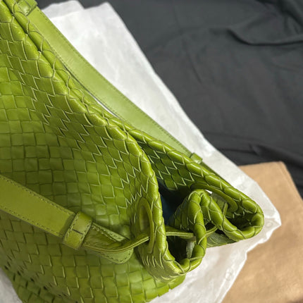 Bottega Veneta Garda Avocado Green Intrecciato Nappa Leather Large 33cm