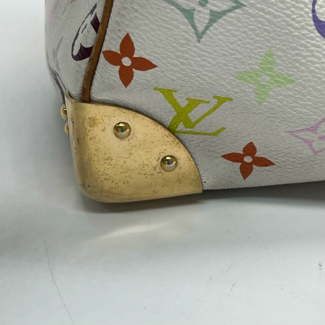 Louis Vuitton x Takashi Murakami Speedy 30 Lock White Multicolor