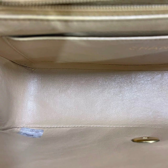 Chanel Diana CC Flap Bag Small Vintage Yellow Lambskin Leather with 24k Gold HW, 1991-1994