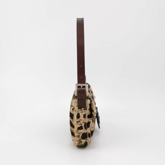 Sold Fendi Baguette Pony-style Calfskin Leather Brown Printed on Beige