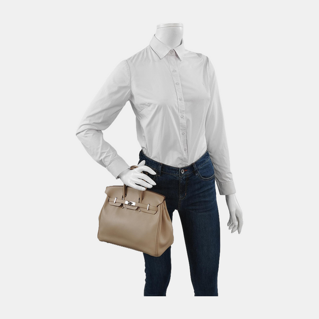 Hermes Birkin 25 Trech Grey Swift Leather Palladium Hardware 2016
