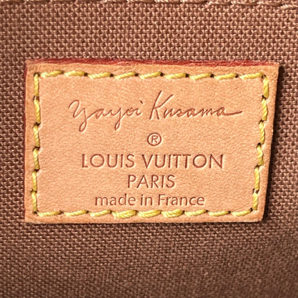 Sac à main Louis Vuitton x Kusama Papillon 28 à pois jaunes