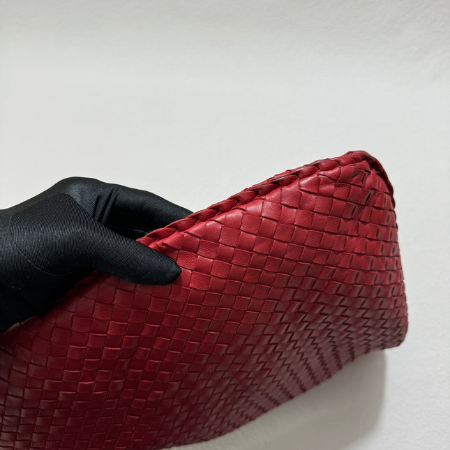 Sold Bottega Veneta Hobo Bag Large Burgundy Red Lambskin leather 52cm
