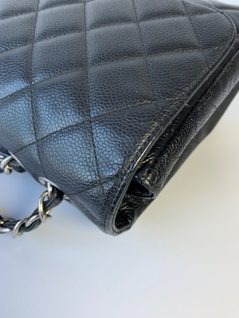 Sold Chanel Classic Flap Jumbo/Large Black Caviar Leather