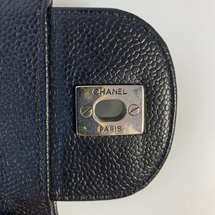 Sold Chanel Classic Flap Jumbo/Large Black Caviar Leather