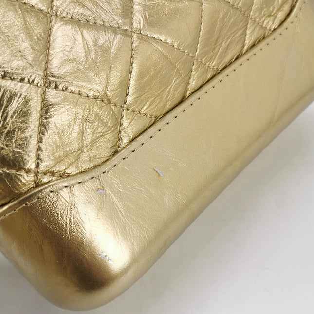 Chanel Gabrielle Hobo 2019 Gold Leather Small Crossbody Bag