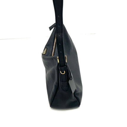 Prada Aimée Black Large Calfskin Leather Shoulder Bag
