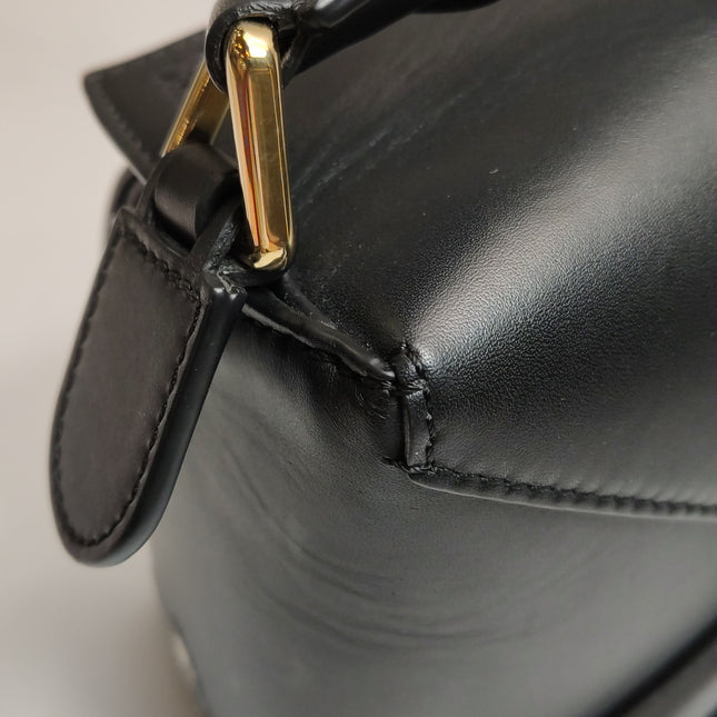 Loewe x Suna Fujita Lemur Puzzle Edge Small Black Leather Crossbody Bag