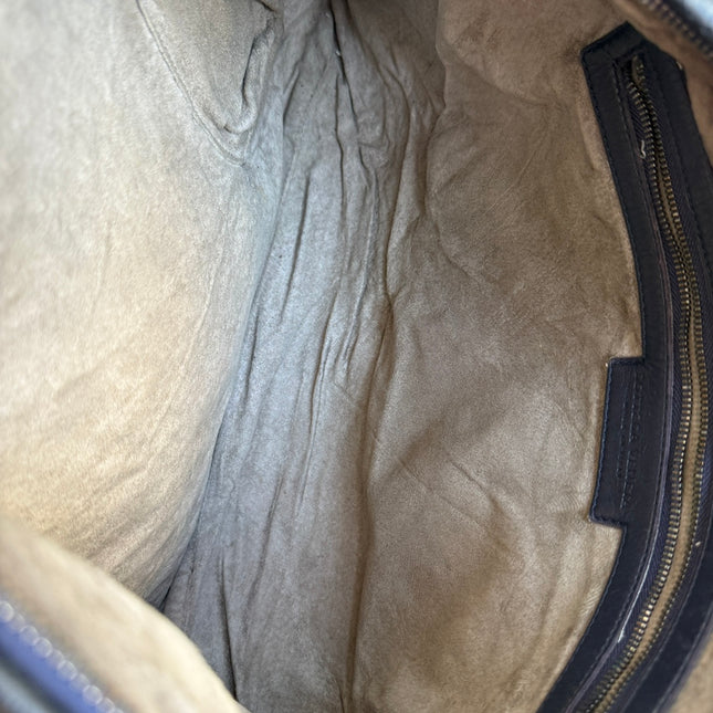 Bottega Veneta Veneta Hobo Dark Navy Intrecciato Leather Bag 47cm