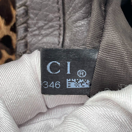 Gucci Jackie Vintage Large Leopard Print Pony-style Calfskin Brown Leather Shoulder Bag