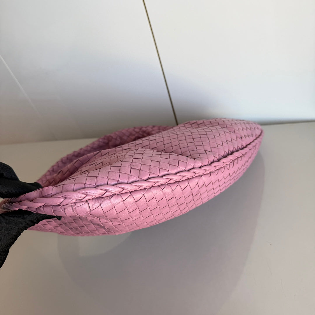 Bottega Veneta Veneta Hobo Medium Bubblegum Pink Intrecciato Leather Bag 48cm