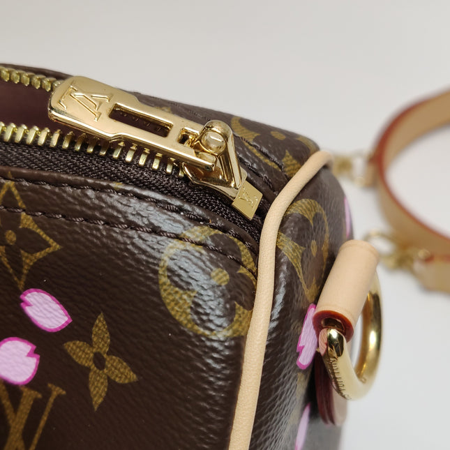 Louis Vuitton x Takashi Murakami Speedy 25 Cherry Blossoms on Monogram Crossbody Bag