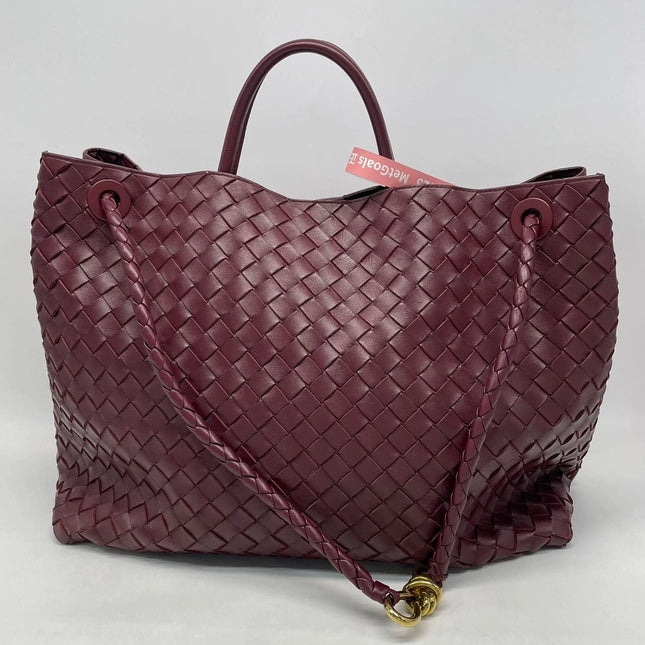 Bottega Veneta Andiamo Large Burgundy Handbag