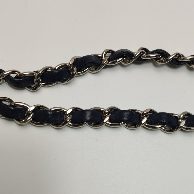 Chanel Classic Flap Mini 2020 Navy Lambskin Leather Silver Hardware